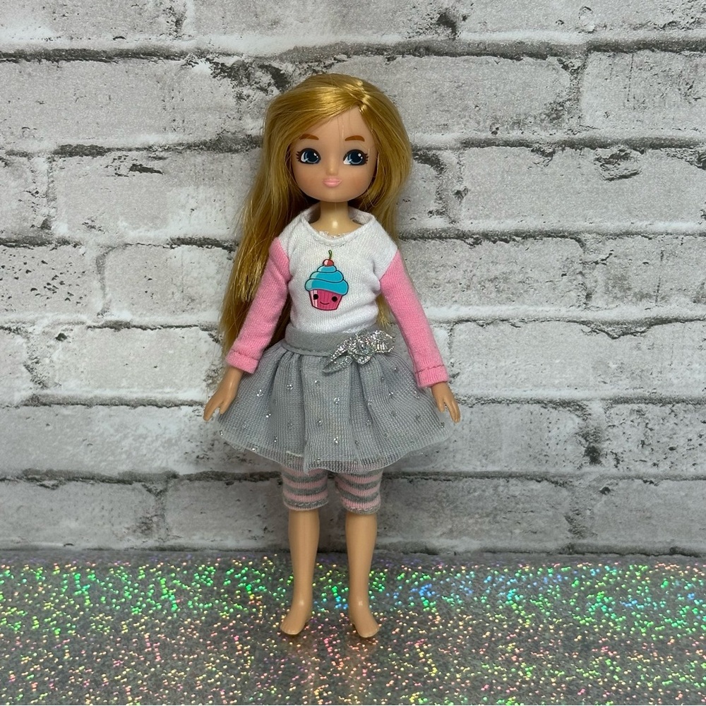 Arklu Sophia Birthday Girl Toy 7 in. Shirt Skirt Leggings Blonde Hair Blue Eyes